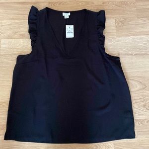 J. Crew Black Sleeveless Blouse-14-NWT